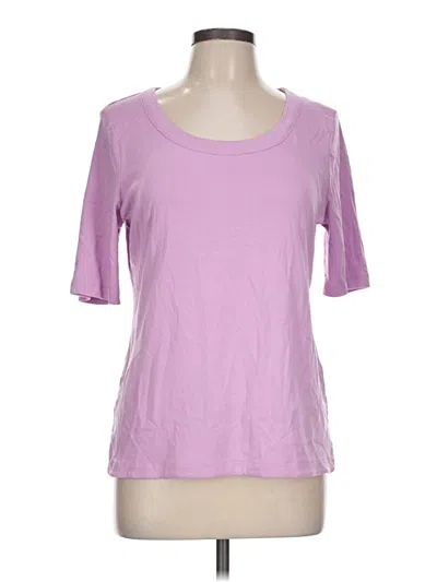 Pre-owned Talbots 3/4 Sleeve T-shirt In Purple