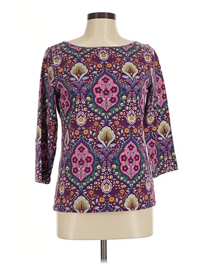 Pre-owned Talbots 3/4 Sleeve T-shirt In Purple