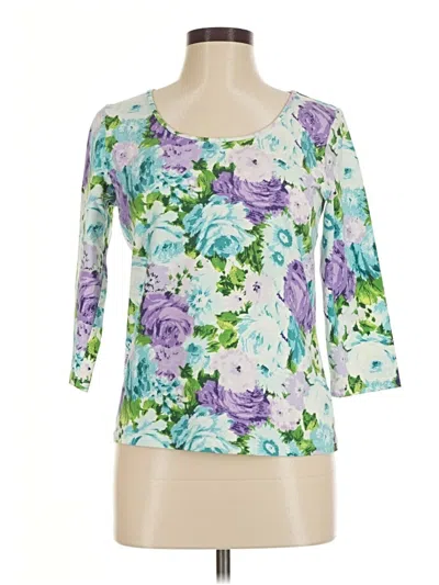 Pre-owned Talbots 3/4 Sleeve T-shirt In Purple