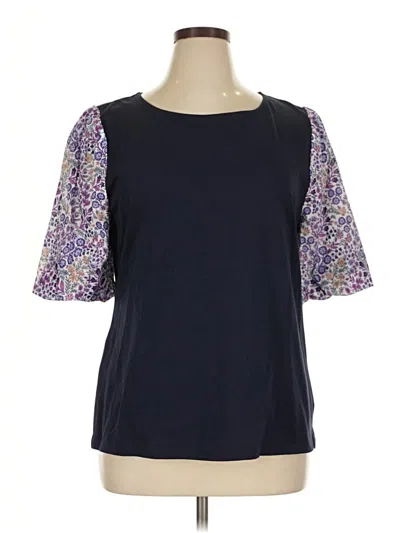 Talbots 3/4 Sleeve T-shirt In Purple
