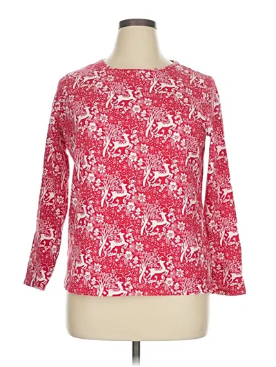 Pre-owned Talbots 3/4 Sleeve T-shirt In Red