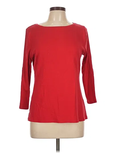 Pre-owned Talbots 3/4 Sleeve T-shirt In Red