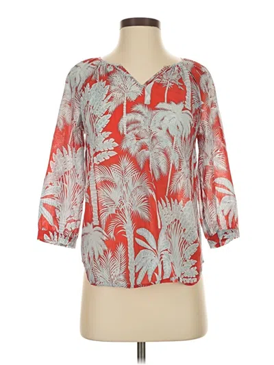 Pre-owned Talbots 3/4 Sleeve T-shirt In Red