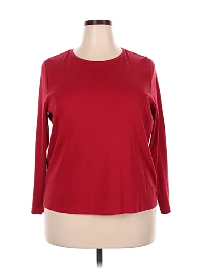 Pre-owned Talbots 3/4 Sleeve T-shirt In Red