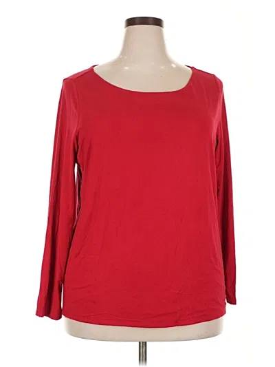 Pre-owned Talbots 3/4 Sleeve T-shirt In Red