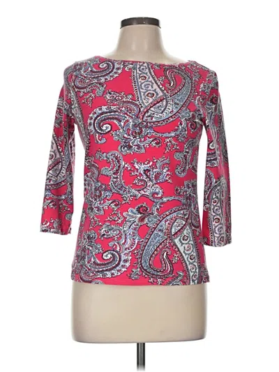 Pre-owned Talbots 3/4 Sleeve T-shirt In Red