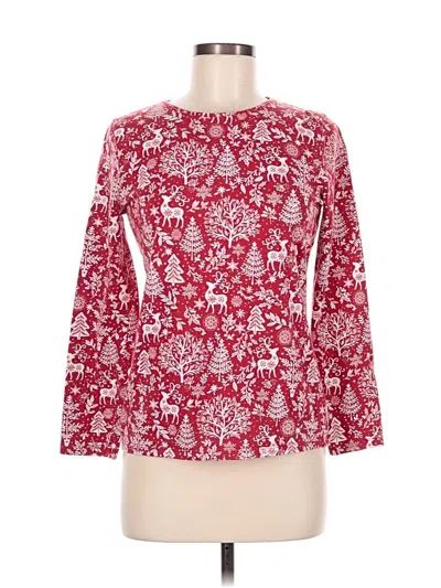 Pre-owned Talbots 3/4 Sleeve T-shirt In Red