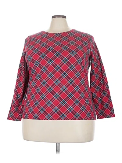 Pre-owned Talbots 3/4 Sleeve T-shirt In Red