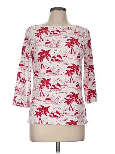 Pre-owned Talbots 3/4 Sleeve T-shirt In Red