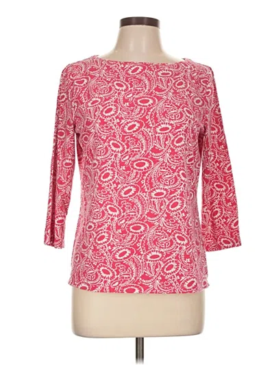 Pre-owned Talbots 3/4 Sleeve T-shirt In Red