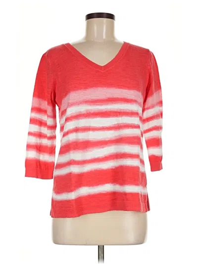 Pre-owned Talbots 3/4 Sleeve T-shirt In Red