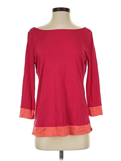 Pre-owned Talbots 3/4 Sleeve T-shirt In Red