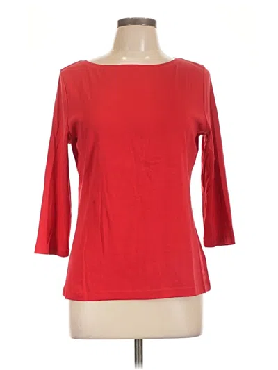 Pre-owned Talbots 3/4 Sleeve T-shirt In Red