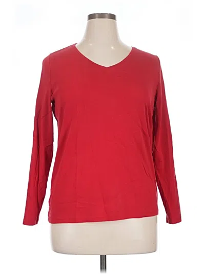 Pre-owned Talbots 3/4 Sleeve T-shirt In Red