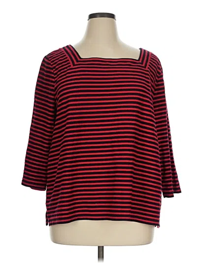 Pre-owned Talbots 3/4 Sleeve T-shirt In Red