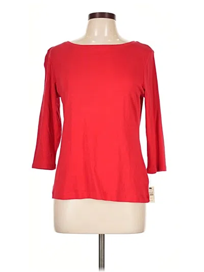Pre-owned Talbots 3/4 Sleeve T-shirt In Red