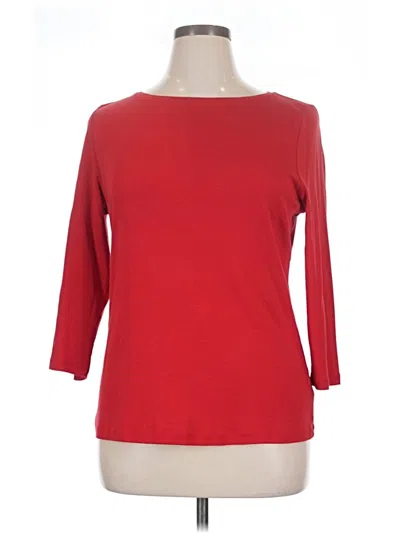 Pre-owned Talbots 3/4 Sleeve T-shirt In Red