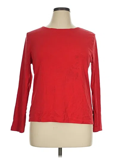 Pre-owned Talbots 3/4 Sleeve T-shirt In Red