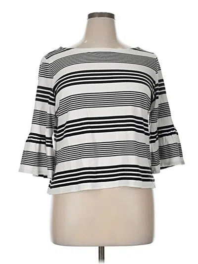 Pre-owned Talbots 3/4 Sleeve T-shirt In Silver