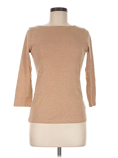 Pre-owned Talbots 3/4 Sleeve T-shirt In Tan