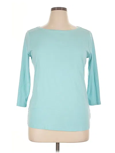 Pre-owned Talbots 3/4 Sleeve T-shirt In Teal