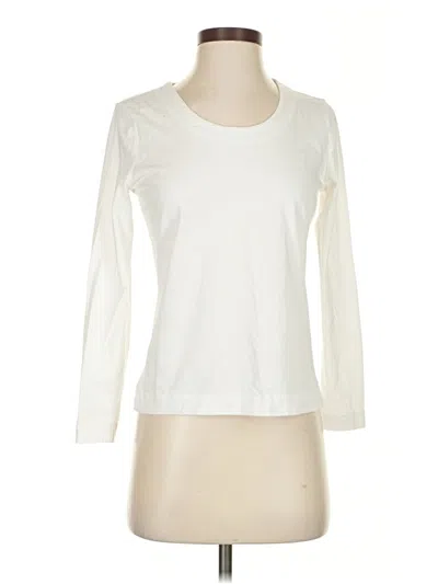 Pre-owned Talbots 3/4 Sleeve T-shirt In White