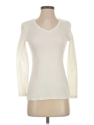 Pre-owned Talbots 3/4 Sleeve T-shirt In White
