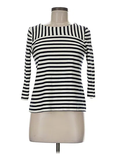 Pre-owned Talbots 3/4 Sleeve T-shirt In White
