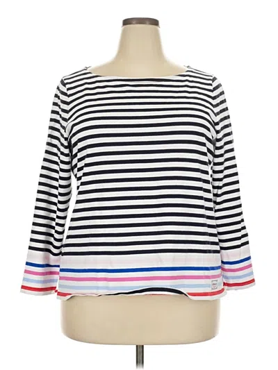 Pre-owned Talbots 3/4 Sleeve T-shirt In White