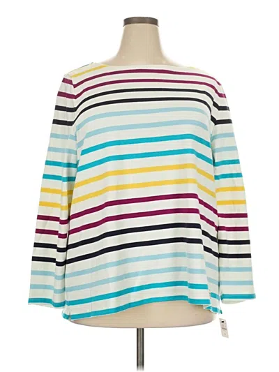 Talbots 3/4 Sleeve T-shirt In White