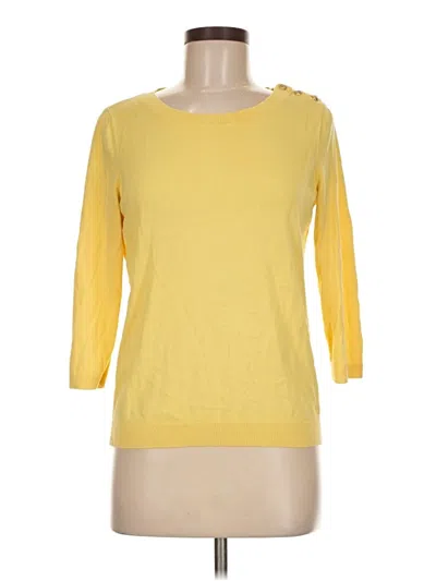 Pre-owned Talbots 3/4 Sleeve T-shirt In Yellow