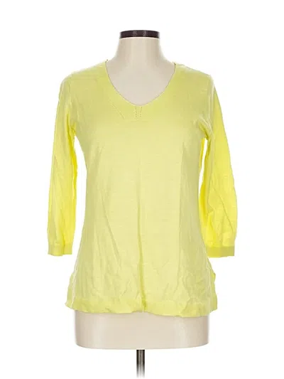 Talbots 3/4 Sleeve T-shirt In Yellow