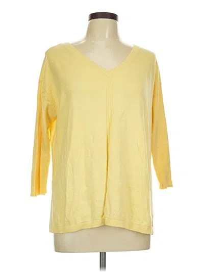 Pre-owned Talbots 3/4 Sleeve T-shirt In Yellow