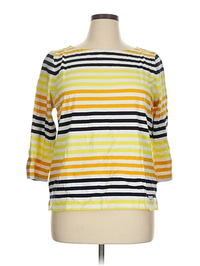 Pre-owned Talbots 3/4 Sleeve T-shirt In Yellow