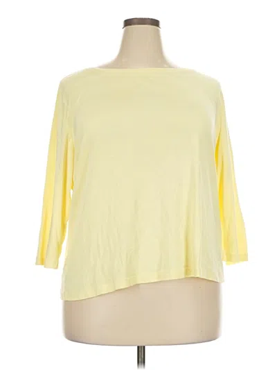 Pre-owned Talbots 3/4 Sleeve T-shirt In Yellow