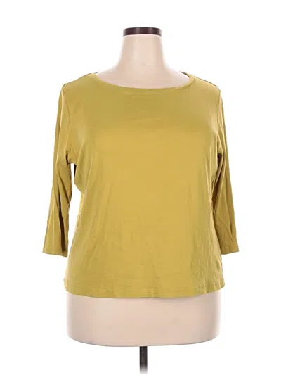 Pre-owned Talbots 3/4 Sleeve T-shirt In Yellow