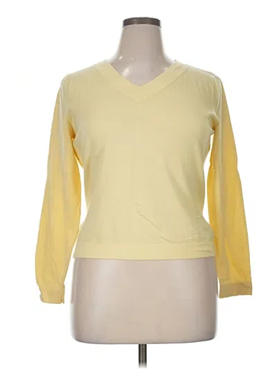 Pre-owned Talbots 3/4 Sleeve T-shirt In Yellow