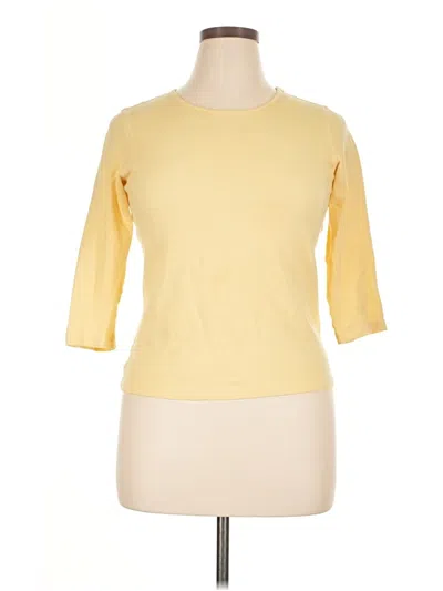 Pre-owned Talbots 3/4 Sleeve T-shirt In Yellow