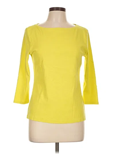 Pre-owned Talbots 3/4 Sleeve T-shirt In Yellow