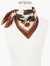 Talbots Acorns & Leaves Wool Square Scarf - Dark Walnut - 001  In Brown