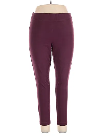 Pre-owned Talbots Active Pants In Burgundy