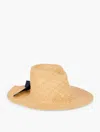 TALBOTS ADJUSTABLE RAFFIA BOW SUN HAT - NATURAL - 001 TALBOTS