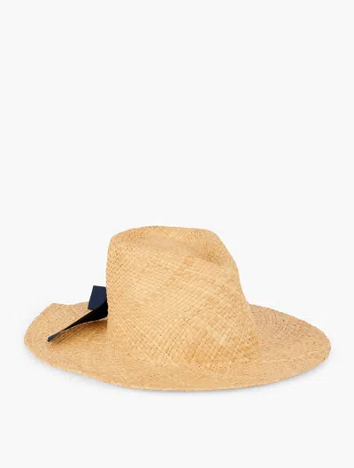 Talbots Adjustable Raffia Bow Sun Hat - Natural - 001