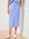 Talbots Airknit Stretch Column Skirt - Peri Blue - Large