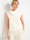 Talbots Airknit Stretch Cowl-neck Tank Top - Ivory - 1x