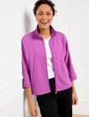 Talbots Airknit Stretch Dolman Sleeve Jacket - Purple Thistle - X