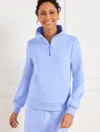 Talbots Airknit Stretch Half-zip Pullover Sweater - Peri Blue - Xl