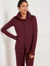 Talbots Airknit Stretch Jacket - Burgundy Berry - 1x  In Burgundy Berry