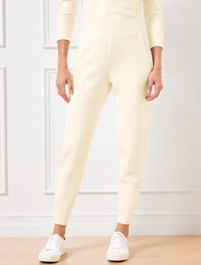Talbots Airknit Stretch Jogger Pants - Ivory - Large  In Ivory