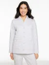 Talbots Airknit Stretch Quilted Jacket - Cloud Heather - Large  In Gray
